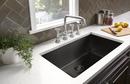 ROHL&reg; Black Stainless Steel 31-1/2 x 19-1/2 in. No Hole Stainless Steel Single Bowl Dual Mount Kitchen Sink 