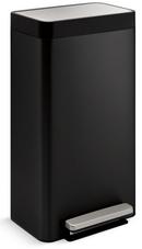 8 gal Loft Step Trash Can in Black Stainless