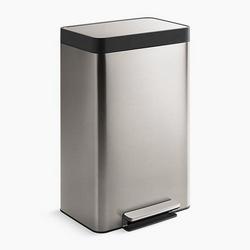 13 gal Trash Can in Stainless Steel