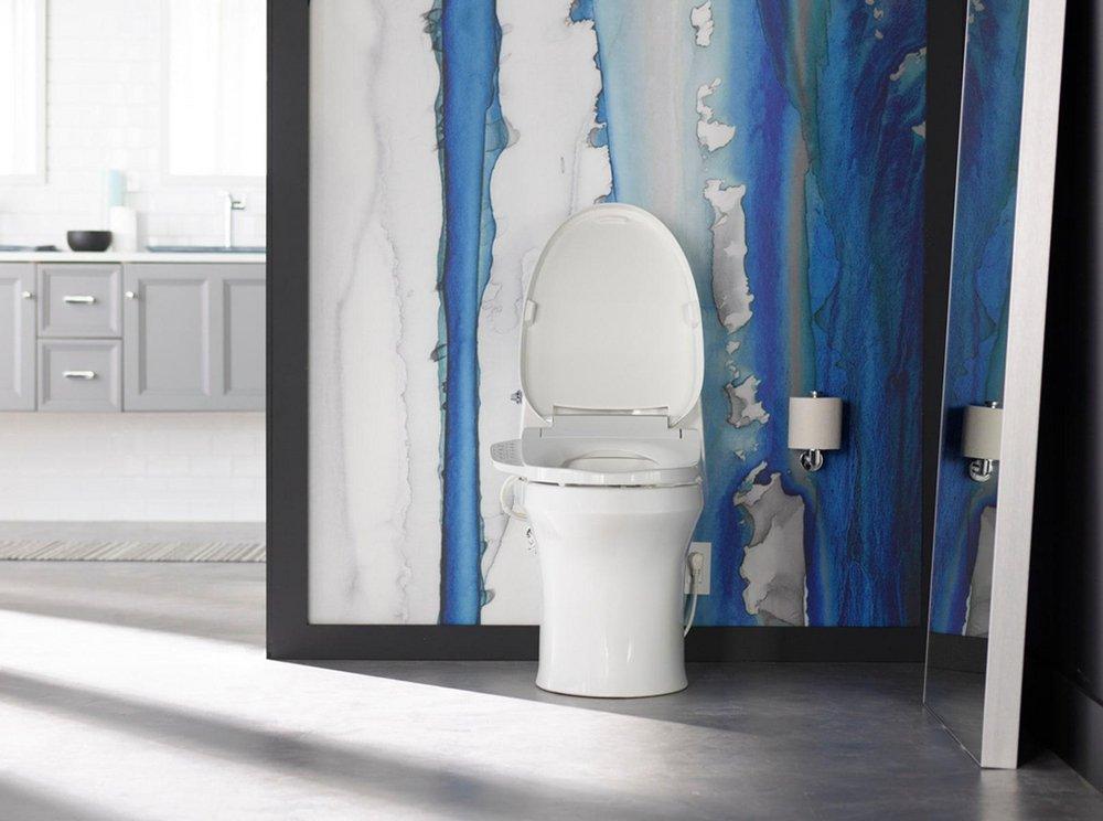 KOHLER Biscuit Elongated Closed Front with Cover Toilet Seat 