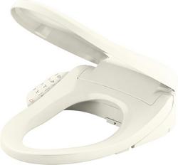 Elongated Closed Front Bidet Toilet Seat in Biscuit