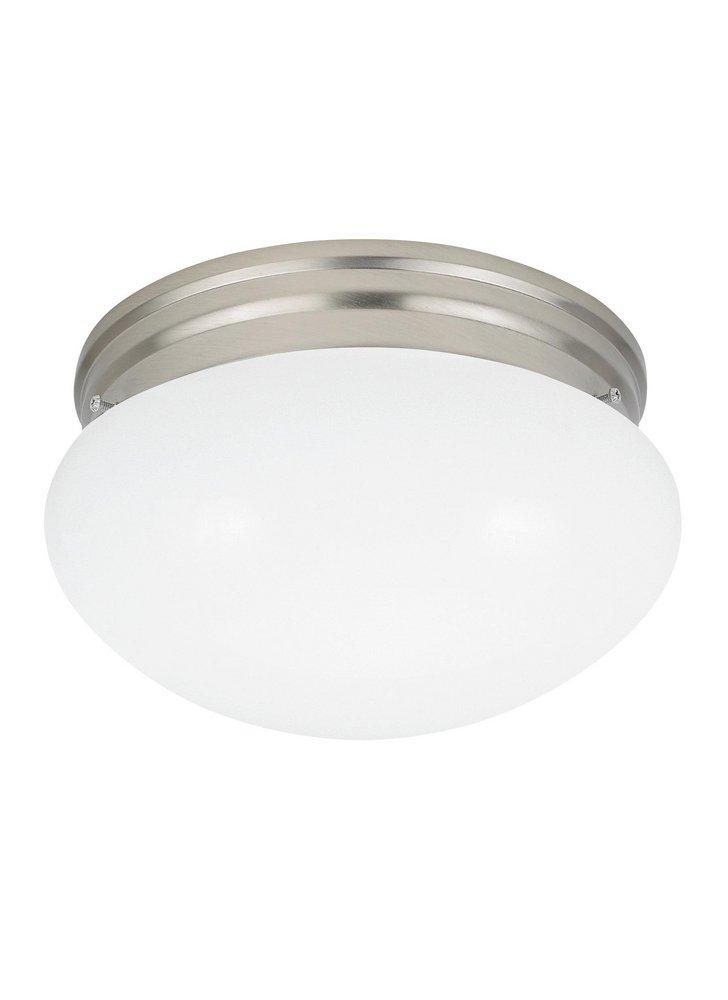 Visual Comfort & Co. Generation Lighting Brushed Nickel 9-1/2 in. 9.5W 2-Light Flushmount Ceiling Fixture 