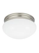 9-1/2 in. 9.5W 2-Light Flushmount Ceiling Fixture in Brushed Nickel