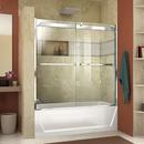 60 in. Semi-Frameless Bypass Tub Door with Clear Glass in Polished Chrome