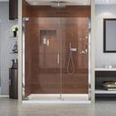 DreamLine Chrome 72 x 51-1/4 in. Frameless Pivot Shower Door 