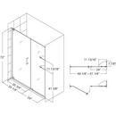 DreamLine Chrome 72 x 51-1/4 in. Frameless Pivot Shower Door 