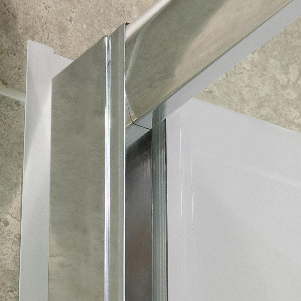 DreamLine Brushed Nickel 76-3/4 x 60 in. Semi-Framed Sliding Shower Door with Base Kit 