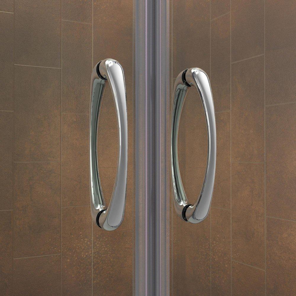 DreamLine Brushed Nickel 76-3/4 x 60 in. Semi-Framed Sliding Shower Door with Base Kit 