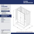 DreamLine Brushed Nickel 76-3/4 x 60 in. Semi-Framed Sliding Shower Door with Base Kit 