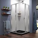 DreamLine Chrome/Black 74-3/4 x 36 in. Framed Sliding Shower Enclosure and Base Kit 