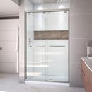 78-3/4 x 48 in. Semi-Framed Sliding Shower Door with Base Kit in Brushed Nickel with White
