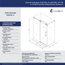 DreamLine Brushed Stainless Steel 76 x 48-3/8 in. Frameless Sliding Shower Enclosure 