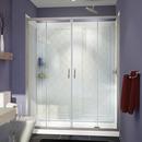 76-3/4 x 60 in. Semi-Framed Sliding Shower Door with Right Drain While Base