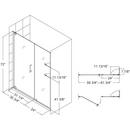 DreamLine Brushed Nickel 72 x 61-3/4 in. Frameless Pivot Shower Door 