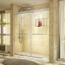 78-3/4 x 60 in. Frameless Sliding Shower Door with Base Kit in Chrome with Biscuit