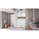 DreamLine Brushed Nickel/Biscuit 78-3/4 x 48 in. Semi-Framed Sliding Shower Door with Base Kit 
