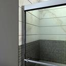 DreamLine Brushed Nickel/White 74-3/4 x 60 in. Semi-Framed Sliding Shower Door with Base Kit 