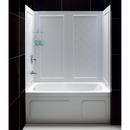 DreamLine Brushed Nickel/White 60 in. Tub & Shower Door 