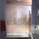 74-3/4 x 60 in. Semi-Framed Sliding Shower Door with Base Kit in Brushed Nickel with White