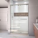78-3/4 x 48 in. Semi-Framed Sliding Shower Door with Base Kit in Brushed Nickel with Biscuit