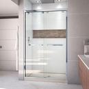 78-3/4 x 48 in. Semi-Framed Sliding Shower Door with Base Kit in Chrome with Biscuit