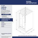DreamLine Chrome/White 76-3/4 x 36 in. Frameless Bifold Shower Door with Base Kit 
