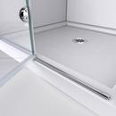 DreamLine Chrome/White 76-3/4 x 36 in. Frameless Bifold Shower Door with Base Kit 