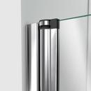 DreamLine Chrome/White 76-3/4 x 36 in. Frameless Bifold Shower Door with Base Kit 