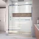 DreamLine Chrome/Biscuit 78-3/4 x 60 in. Semi-Framed Sliding Shower Door with Base Kit 