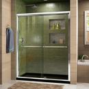 DreamLine Chrome/Black 74-3/4 x 60 in. Semi-Framed Sliding Shower Door with Base Kit 