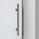 DreamLine Brushed Stainless Steel 76 x 72-3/8 in. Frameless Sliding Shower Enclosure 