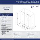 DreamLine Brushed Stainless Steel 76 x 72-3/8 in. Frameless Sliding Shower Enclosure 