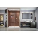 DreamLine Brushed Nickel 72 x 54-3/4 in. Frameless Pivot Shower Door 