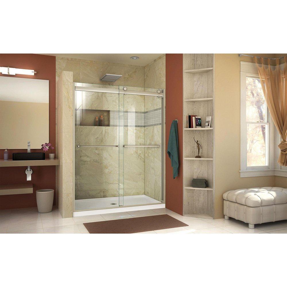 DreamLine Brushed Nickel Semi-frameless Sliding Shower Door 