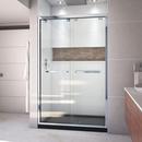 DreamLine Chrome/Black 78-3/4 x 48 in. Semi-Framed Sliding Shower Door with Base Kit 