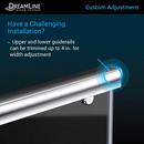DreamLine Brushed Nickel/White 78-3/4 x 60 in. Frameless Sliding Shower Door with Base Kit 