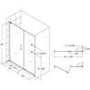DreamLine Brushed Nickel 72 x 53 in. Frameless Pivot Shower Door 
