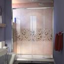 74-3/4 x 60 in. Semi-Framed Sliding Shower Door with Base Kit in Chrome with Biscuit
