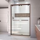 78-3/4 x 48 in. Semi-Framed Sliding Shower Door with Base Kit in Oil Rubbed Bronze with Biscuit
