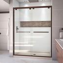 78-3/4 x 60 in. Semi-Framed Sliding Shower Door with Base Kit in Oil Rubbed Bronze with Biscuit