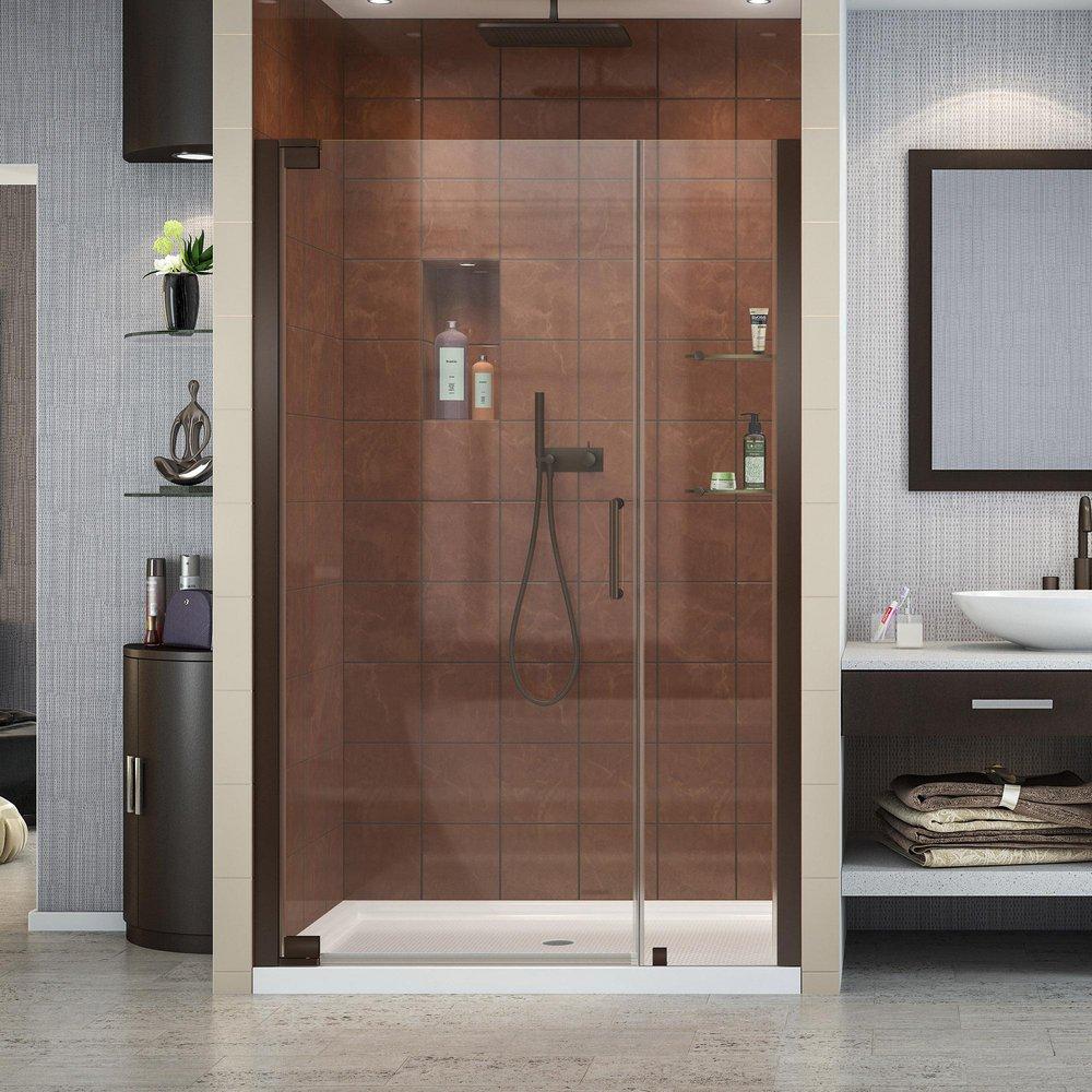 DreamLine Oil Rubbed Bronze 72 x 41 in. Frameless Pivot Shower Door 