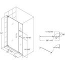 DreamLine Oil Rubbed Bronze 72 x 41 in. Frameless Pivot Shower Door 