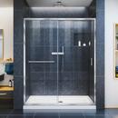 DreamLine Chrome 54 in. Semi-Frameless Sliding Shower Door with Clear Glass 