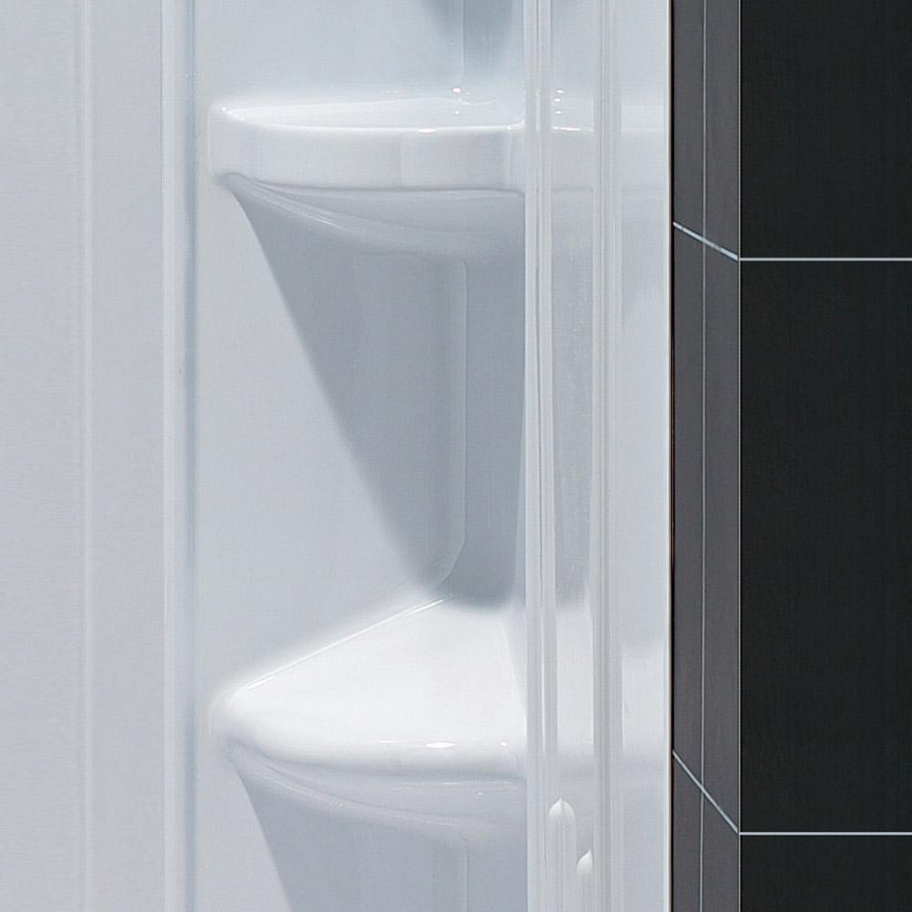 DreamLine White 36 x 36 in. Neo-angle Shower Base 