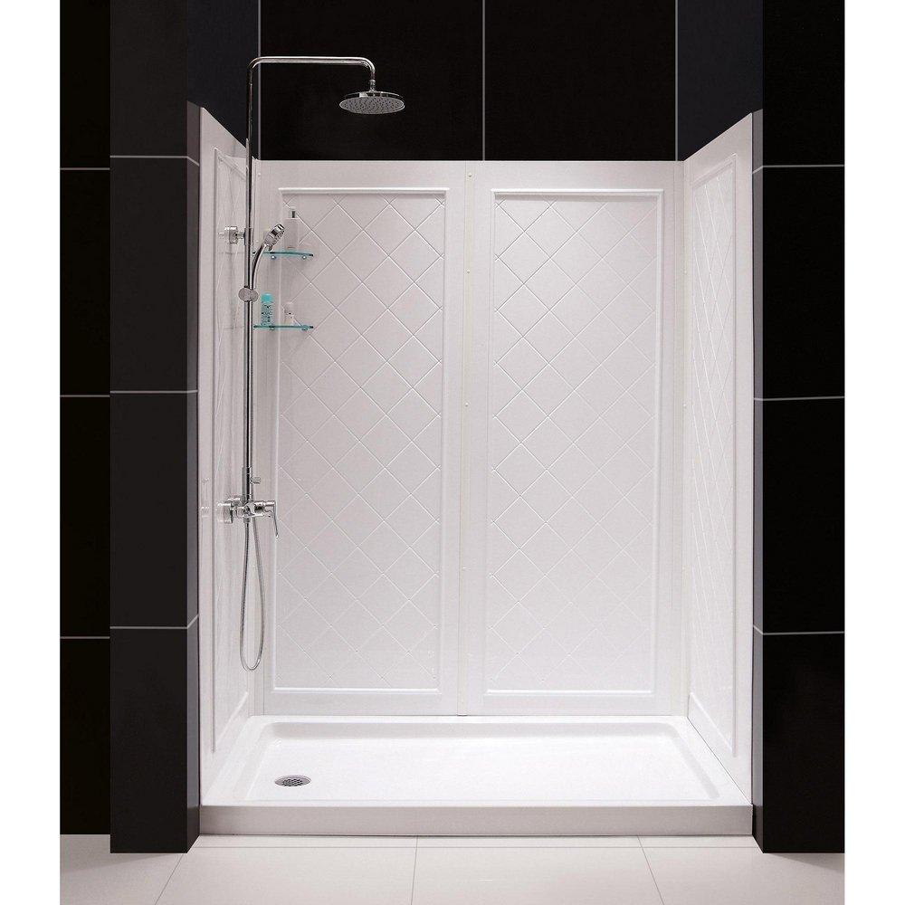DreamLine White 32X60X76 3/4 L SHBS QWALL-5 BW WHT 
