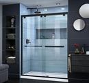 DreamLine Satin Black 60 in. Semi-Frameless Bypass Shower Door with Clear Glass 