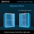 DreamLine Satin Black 60 in. Semi-Frameless Bypass Shower Door with Clear Glass 