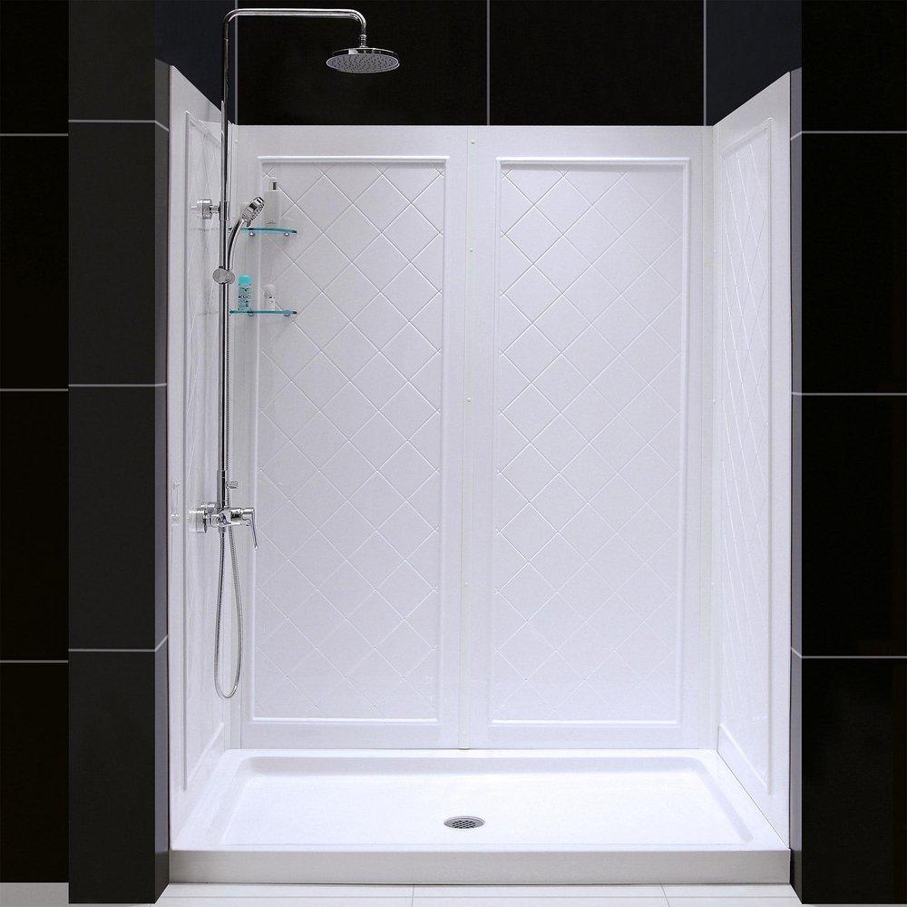 DreamLine White 32X60X76 3/4 C SHBS QWALL-5 BW WHT 
