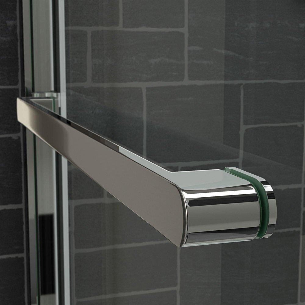 DreamLine Polished Stainless Steel 77-3/8 x 60 in. Semi-Framed Sliding Shower Door 