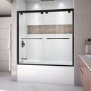 DreamLine Satin Black 58 in. Tub & Shower Door 